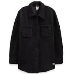 The North Face Women's Wool Sherpa Harrison Shirt Jacket Black Size XL